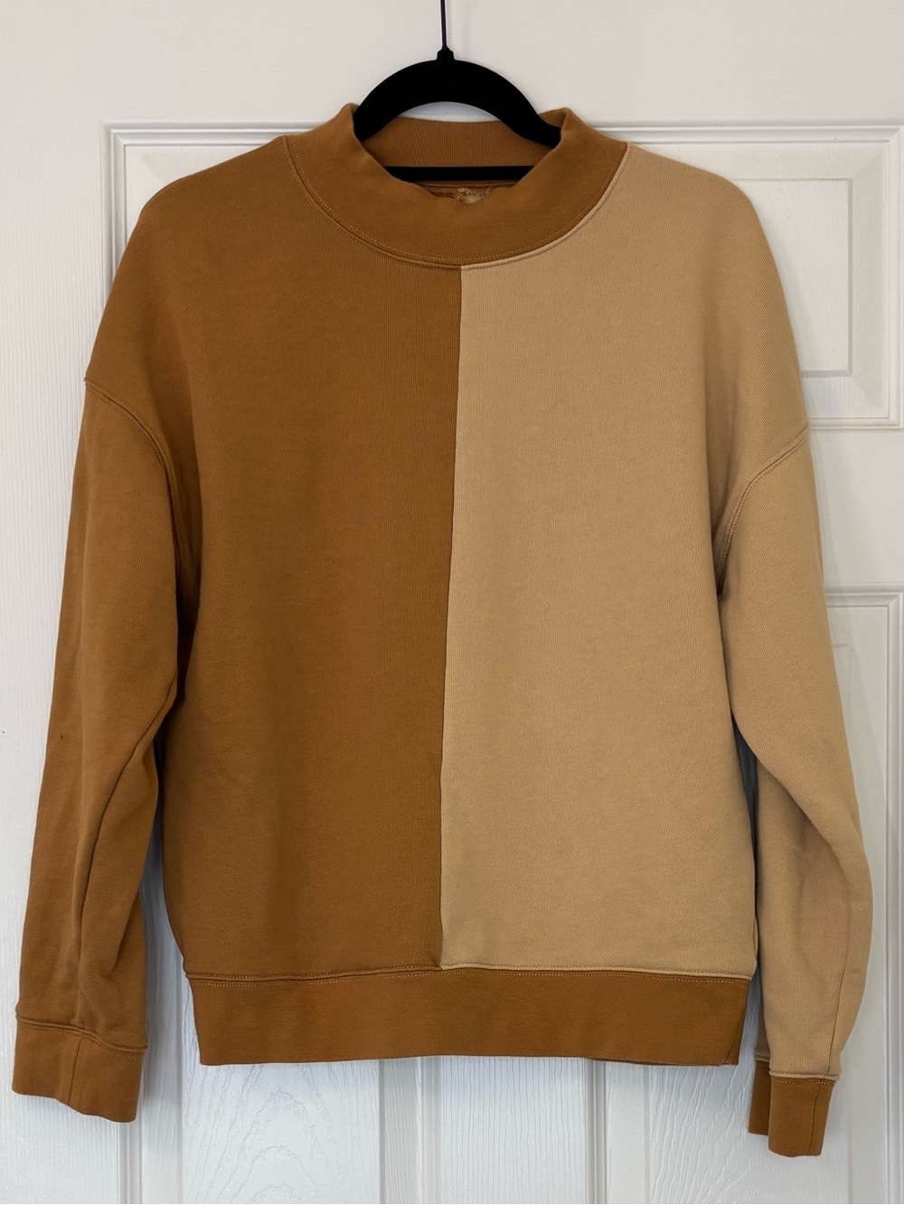 Madewell MWL 100% Cotton Color Block Two Tone Crewneck Sweatshirt